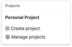 Workspace dropdown
